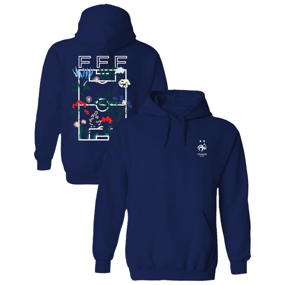France National Team Vive La Fete Women's Soccer Field Fleece Hood Navy - FIFA World CUP