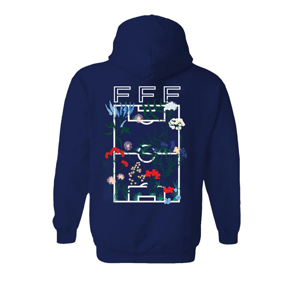 France National Team Vive La Fete Women's Soccer Field Fleece Hood Navy - FIFA World CUP
