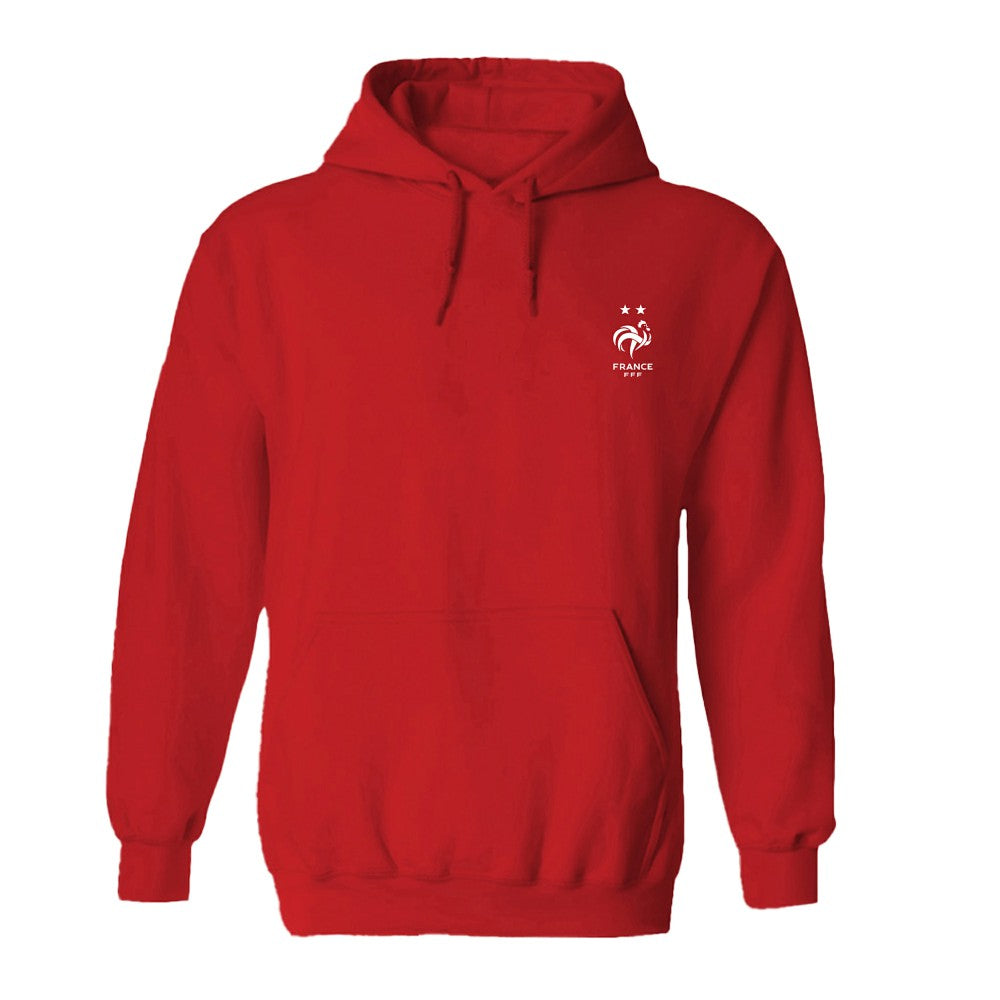 France National Team Vive La Fete Women's Color Badge Fleece Hoodie Red - FIFA World CUP