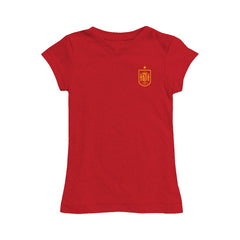 Spain National Team Vive La Fete Girls Youth Impressions Artwork Fitted T-Shirt Red - FIFA World CUP