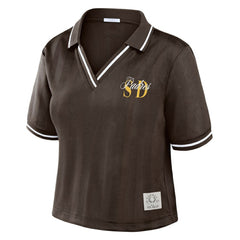 San Diego Padres WEAR by Erin Andrews Women's Cropped Polo - MLB
