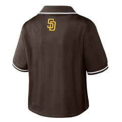 San Diego Padres WEAR by Erin Andrews Women's Cropped Polo - MLB