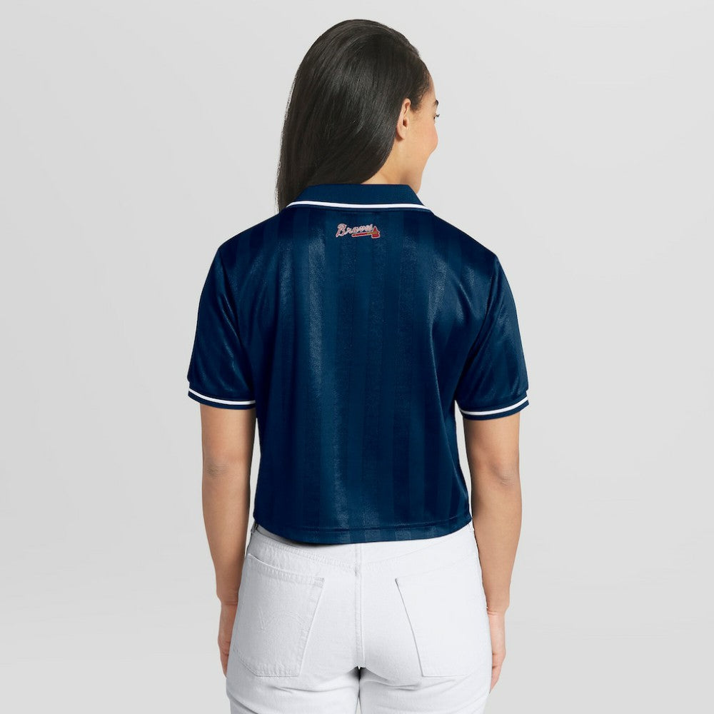 Atlanta Braves WEAR by Erin Andrews Women's Cropped Polo - MLB