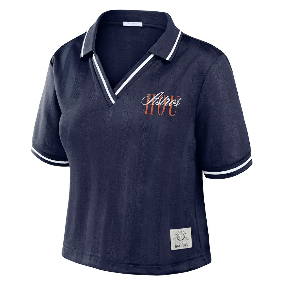 Houston Astros WEAR by Erin Andrews Women's Cropped Polo - MLB