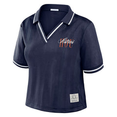 Houston Astros WEAR by Erin Andrews Women's Cropped Polo - MLB