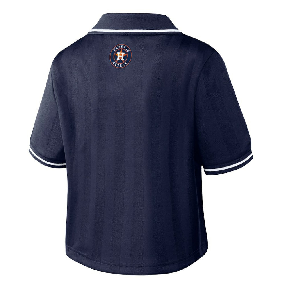 Houston Astros WEAR by Erin Andrews Women's Cropped Polo - MLB