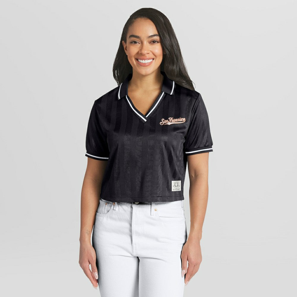 San Francisco Giants WEAR by Erin Andrews Women's Cropped Polo - MLB
