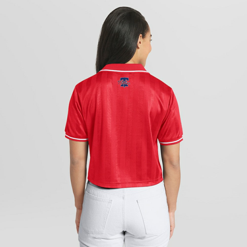 Philadelphia Phillies WEAR by Erin Andrews Women's Cropped Polo - MLB
