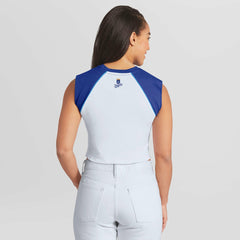 Kansas City Royals WEAR by Erin Andrews Women's Cooperstown Cropped Raglan Tank Top - MLB