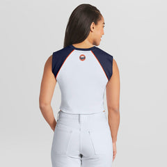 Houston Astros WEAR by Erin Andrews Women's Cooperstown Cropped Raglan Tank Top - MLB