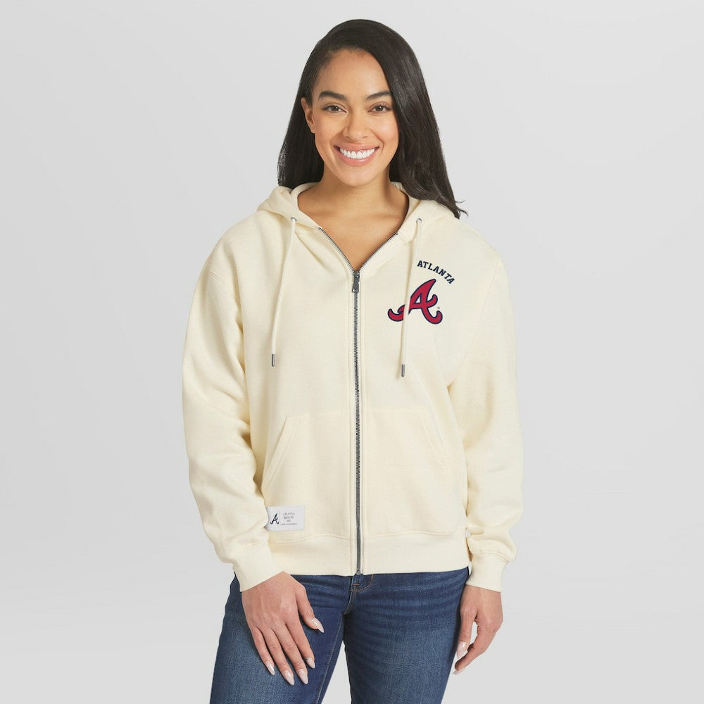 Atlanta Braves WEAR by Erin Andrews Women's Full-Zip Hoodie - MLB