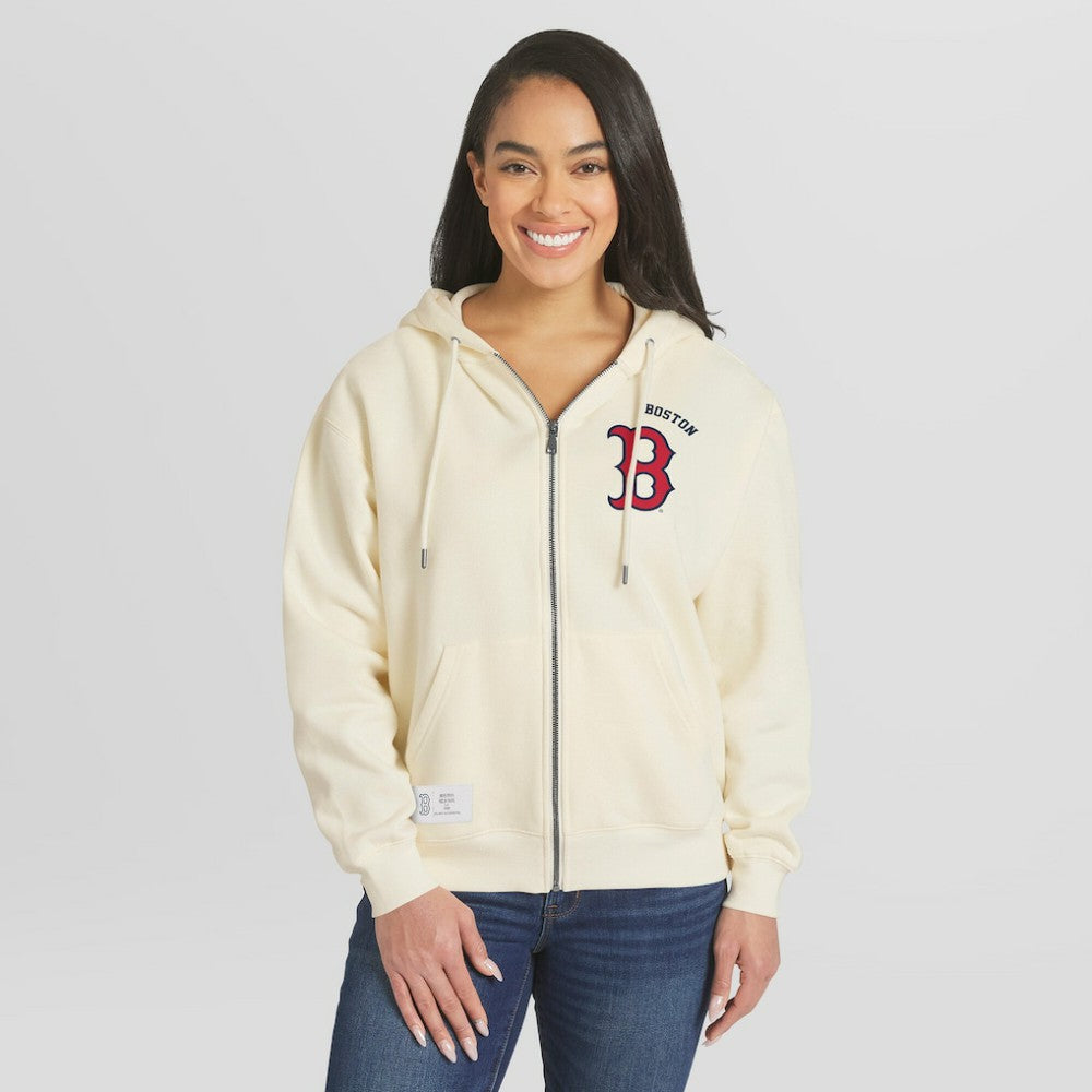 Boston Red Sox WEAR by Erin Andrews Women's Full-Zip Hoodie - MLB