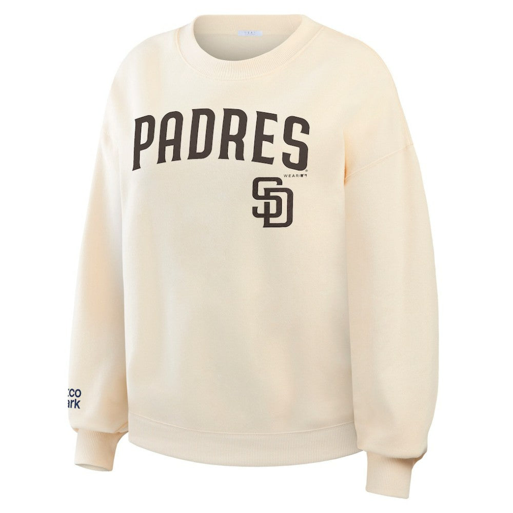 San Diego Padres WEAR by Erin Andrews Women's Heavyweight Crew Neck Sweatshirt - MLB