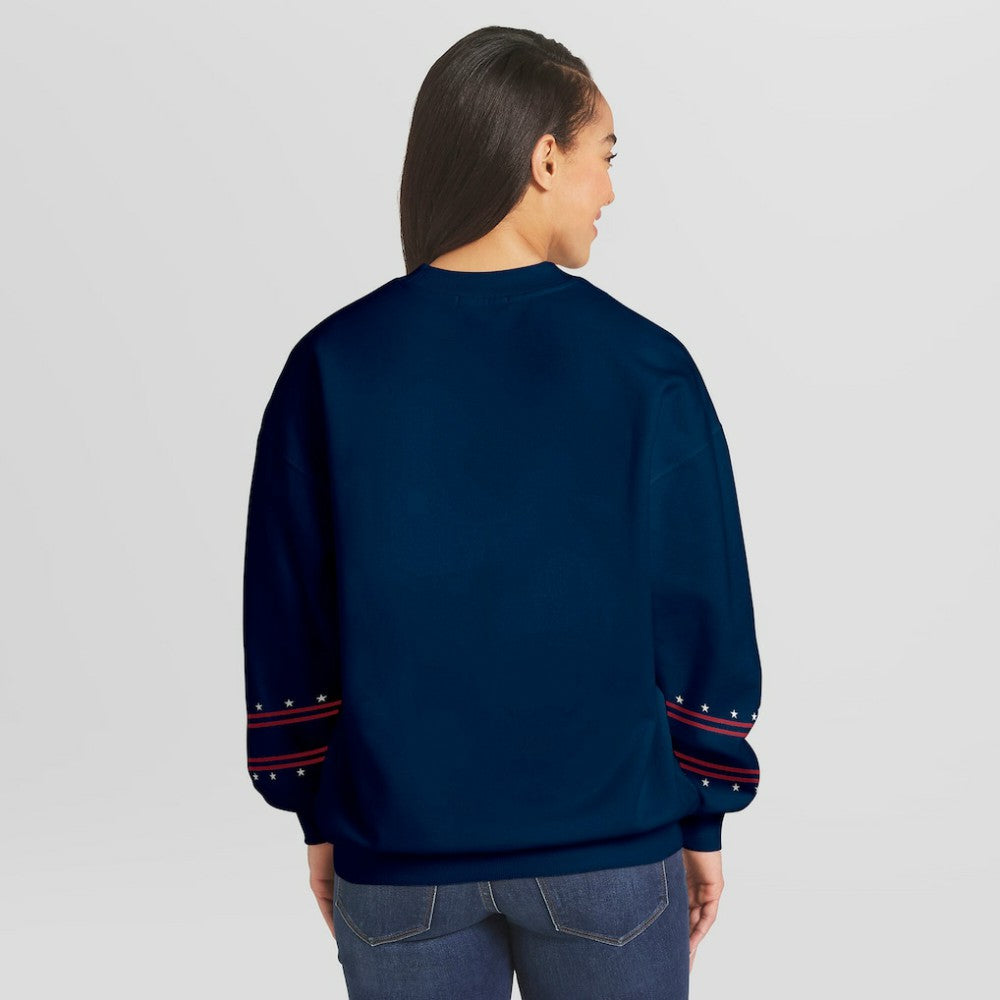 Philadelphia Phillies WEAR by Erin Andrews Women's Americana Heavyweight Fleece Sweatshirt - MLB