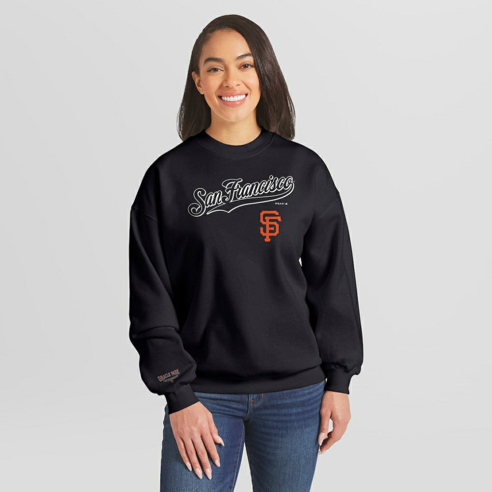 San Francisco Giants WEAR by Erin Andrews Women's Heavyweight Crew Neck Sweatshirt - MLB