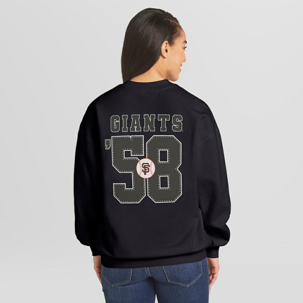 San Francisco Giants WEAR by Erin Andrews Women's Heavyweight Crew Neck Sweatshirt - MLB