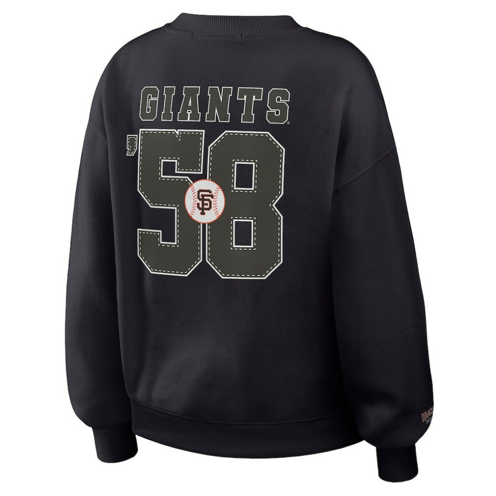 San Francisco Giants WEAR by Erin Andrews Women's Heavyweight Crew Neck Sweatshirt - MLB