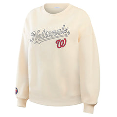 Washington Nationals WEAR by Erin Andrews Women's Heavyweight Crew Neck Sweatshirt - MLB