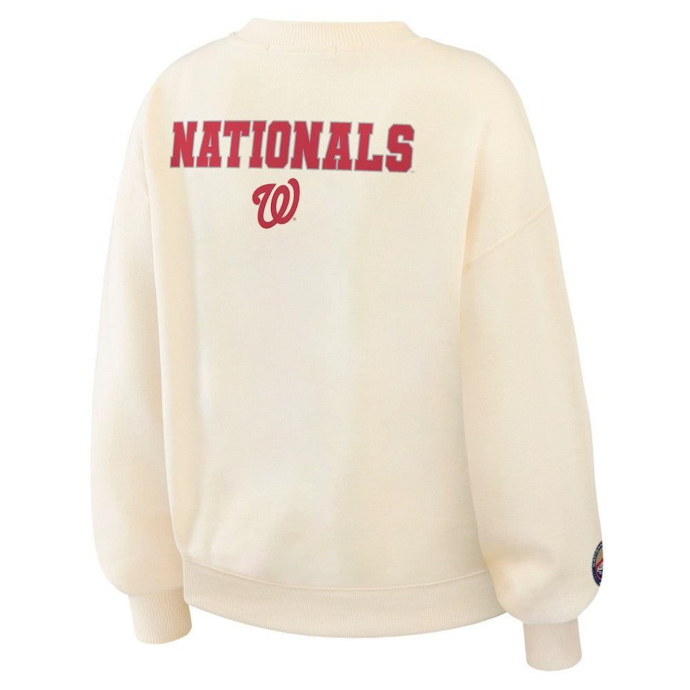 Washington Nationals WEAR by Erin Andrews Women's Heavyweight Crew Neck Sweatshirt - MLB