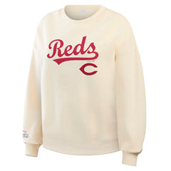 Cincinnati Reds WEAR by Erin Andrews Women's Heavyweight Crew Neck Sweatshirt - MLB
