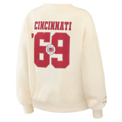 Cincinnati Reds WEAR by Erin Andrews Women's Heavyweight Crew Neck Sweatshirt - MLB