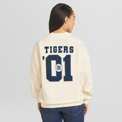 Detroit Tigers WEAR by Erin Andrews Women's Heavyweight Crew Neck Sweatshirt - MLB