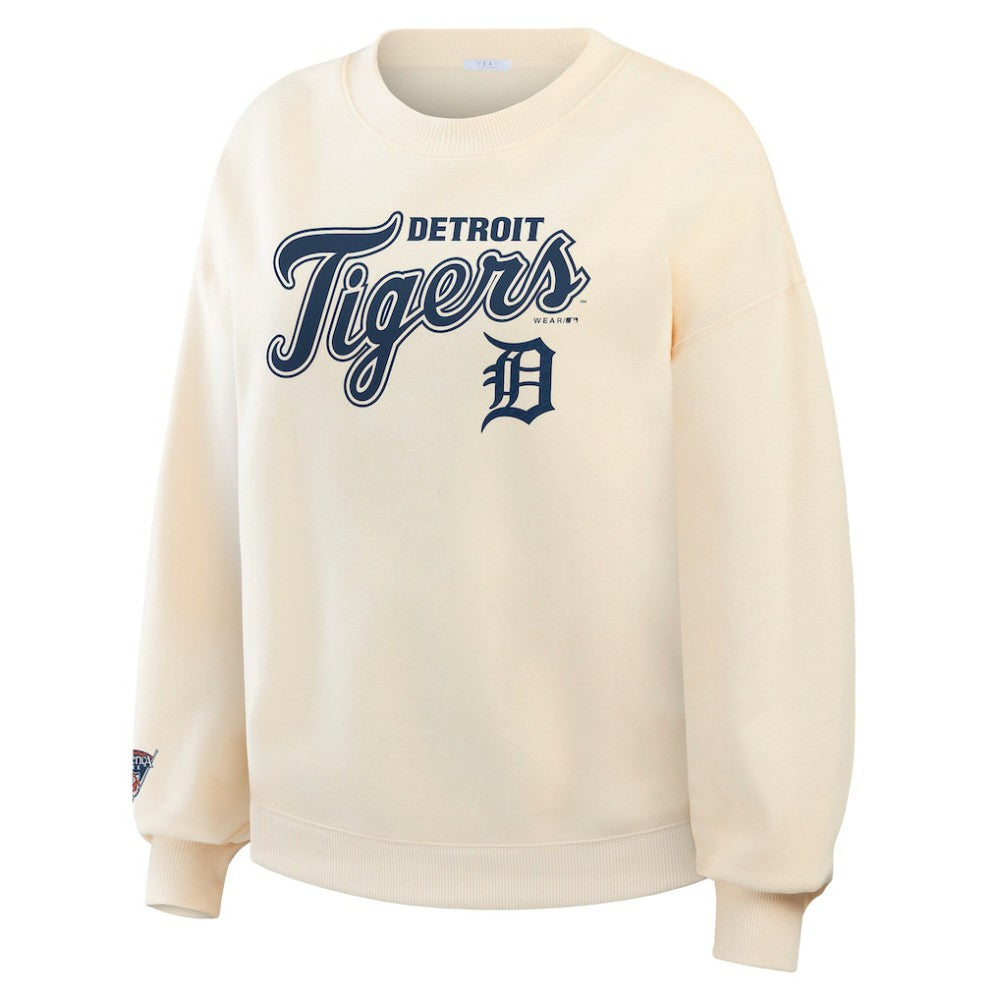 Detroit Tigers WEAR by Erin Andrews Women's Heavyweight Crew Neck Sweatshirt - MLB