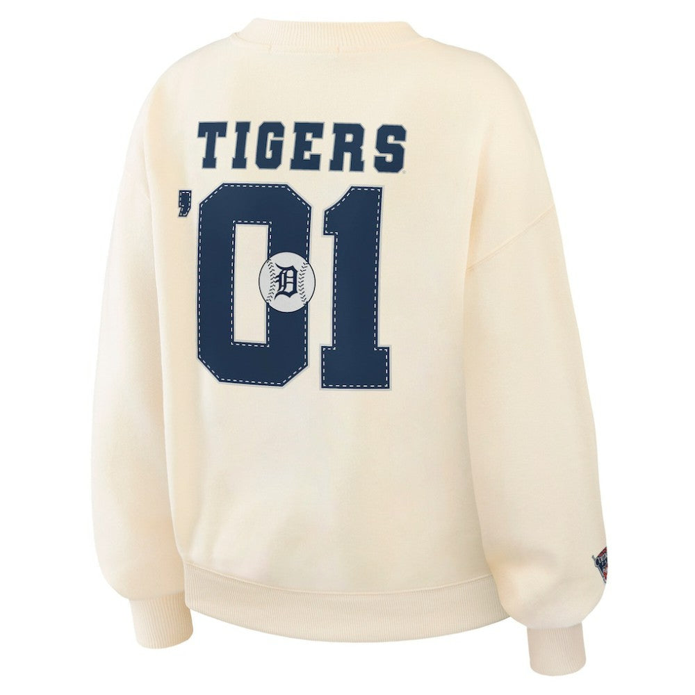 Detroit Tigers WEAR by Erin Andrews Women's Heavyweight Crew Neck Sweatshirt - MLB