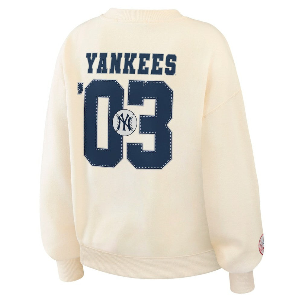 New York Yankees WEAR by Erin Andrews Women's Heavyweight Crew Neck Sweatshirt - MLB