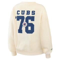 Chicago Cubs WEAR by Erin Andrews Women's Heavyweight Crew Neck Sweatshirt - MLB