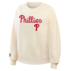 Philadelphia Phillies WEAR by Erin Andrews Women's Heavyweight Crew Neck Sweatshirt - MLB