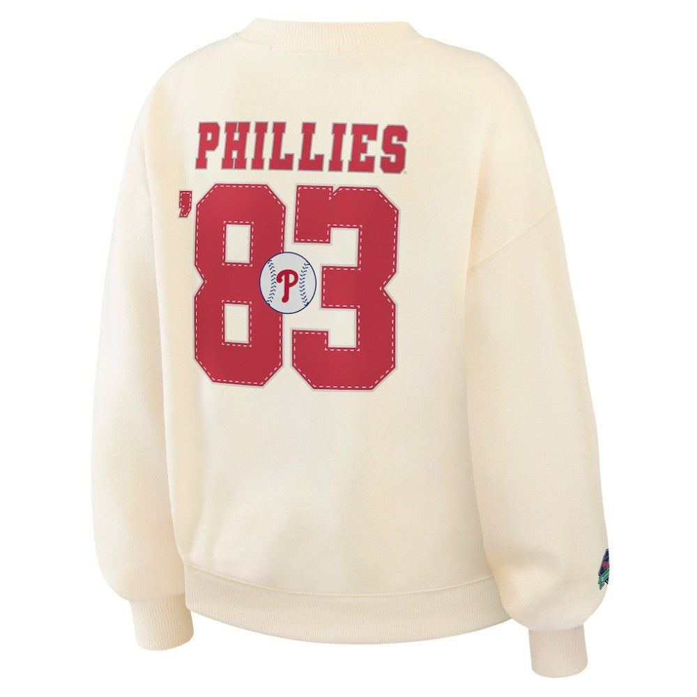Philadelphia Phillies WEAR by Erin Andrews Women's Heavyweight Crew Neck Sweatshirt - MLB