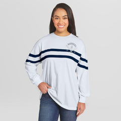 Seattle Mariners WEAR by Erin Andrews Women's Oversized Long Sleeve Striped T-Shirt - MLB