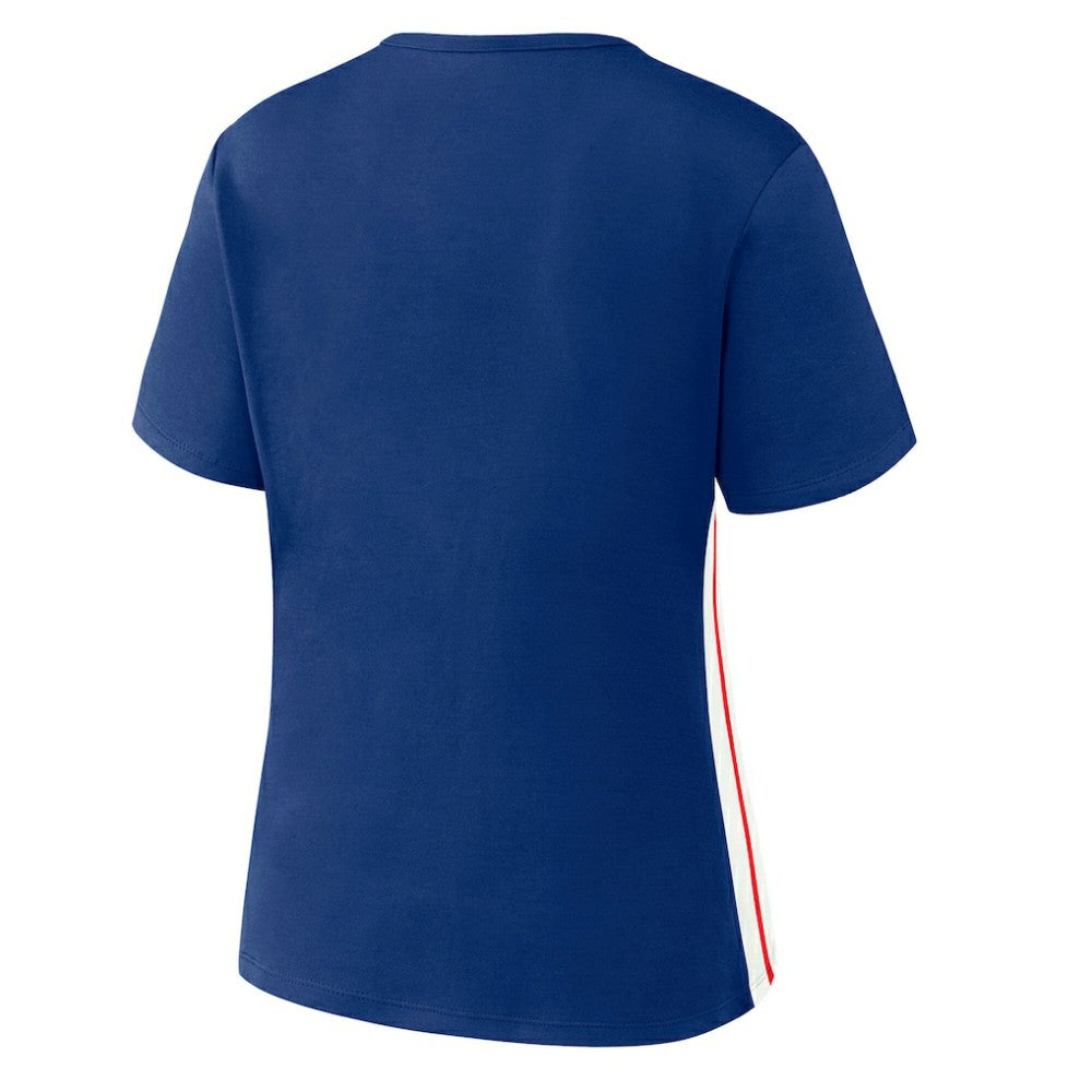 Chicago Cubs WEAR by Erin Andrews Women's Notch Neck Cropped T-Shirt - MLB