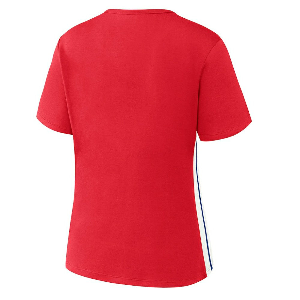 Philadelphia Phillies WEAR by Erin Andrews Women's Notch Neck Cropped T-Shirt - MLB