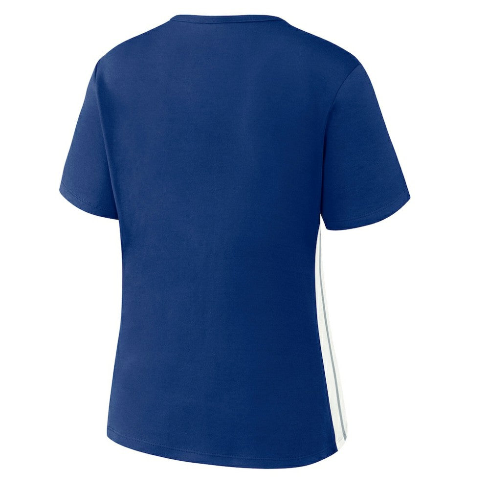 Los Angeles Dodgers WEAR by Erin Andrews Women's Notch Neck Cropped T-Shirt - MLB