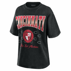 Cincinnati Reds WEAR by Erin Andrews Women's Oversized Boyfriend T-Shirt - MLB