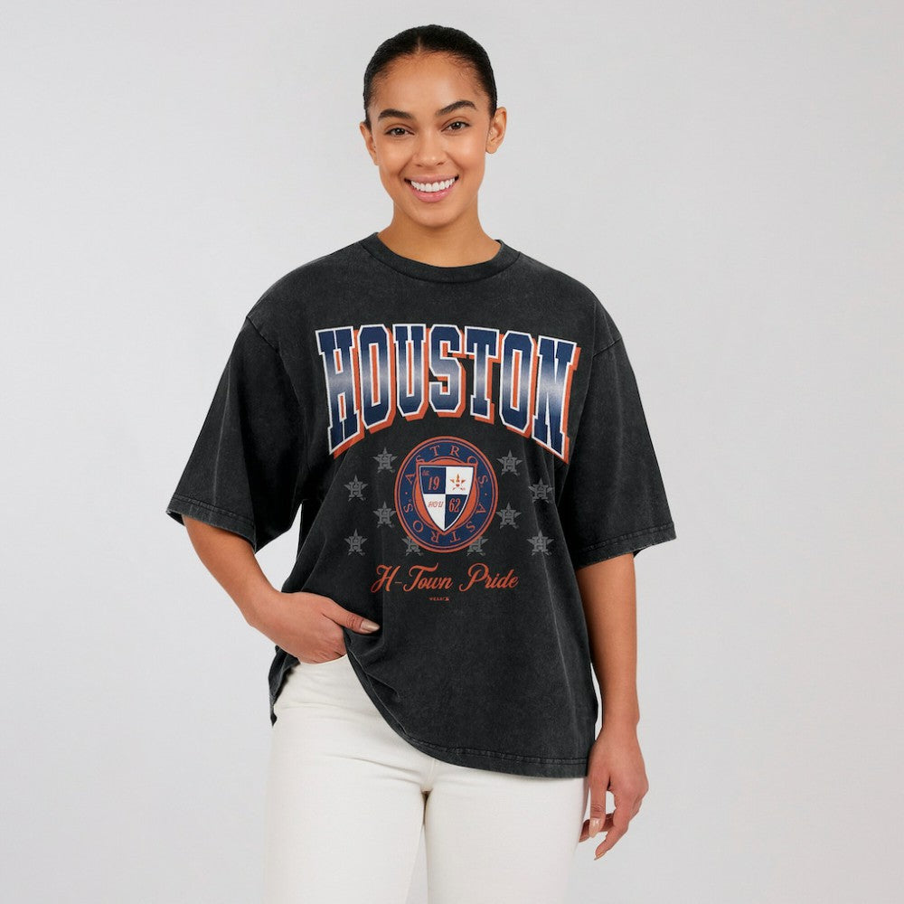 Houston Astros WEAR by Erin Andrews Women's Oversized Boyfriend T-Shirt - MLB