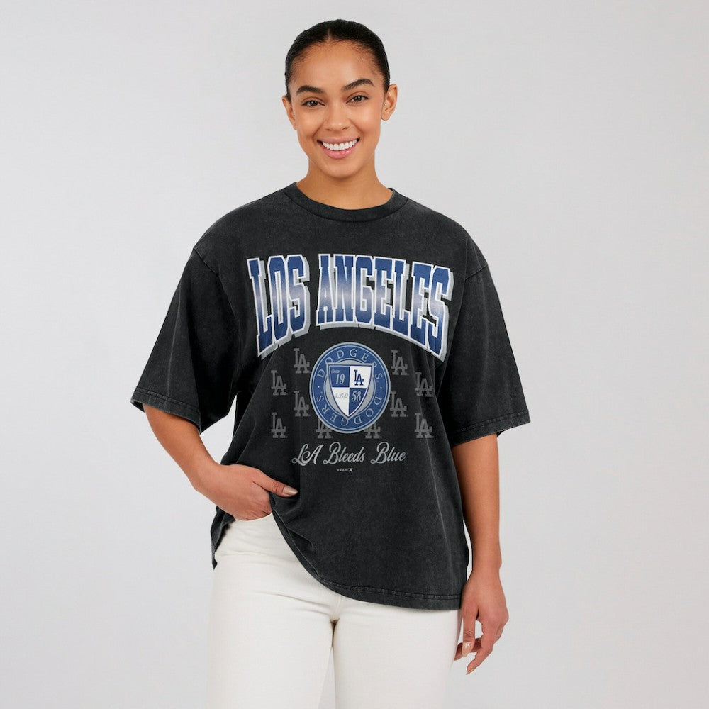 Los Angeles Dodgers WEAR by Erin Andrews Women's Oversized Boyfriend T-Shirt - MLB