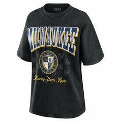 Milwaukee Brewers WEAR by Erin Andrews Women's Oversized Boyfriend T-Shirt - MLB