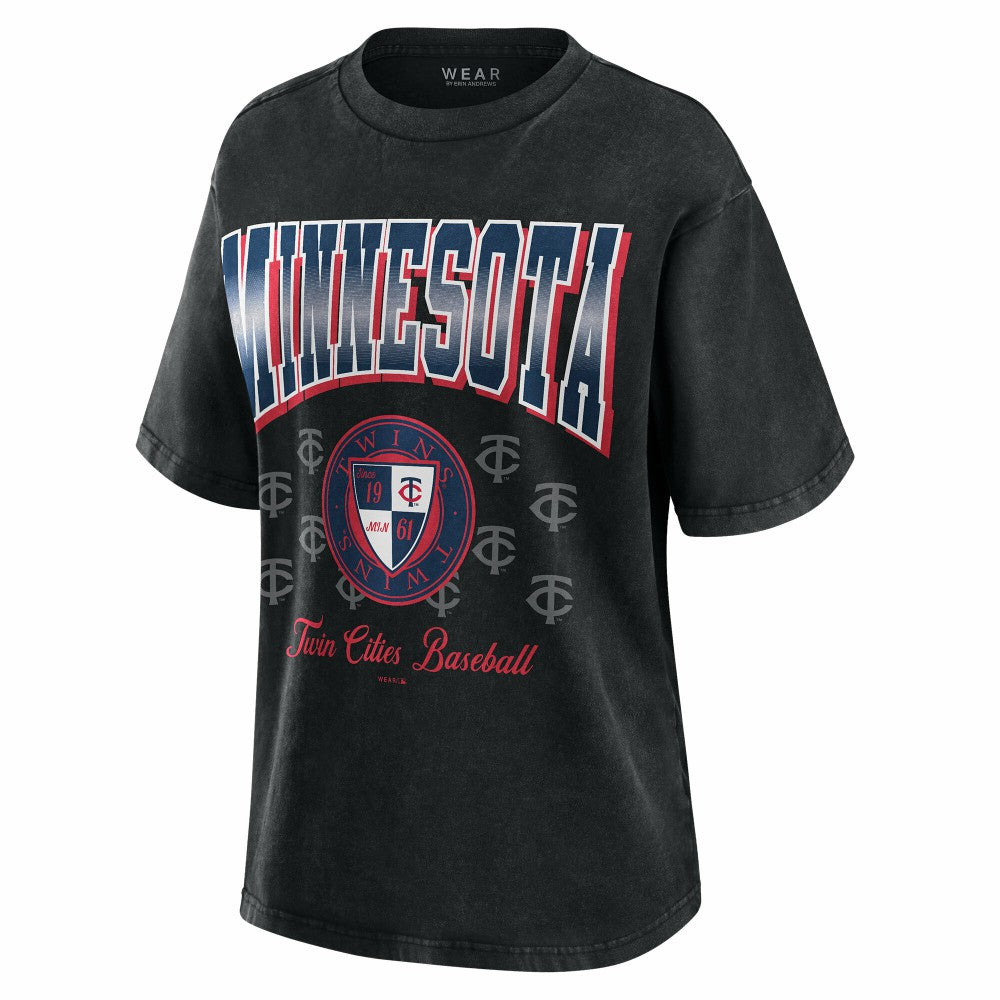 Minnesota Twins WEAR by Erin Andrews Women's Oversized Boyfriend T-Shirt - MLB