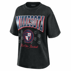 Minnesota Twins WEAR by Erin Andrews Women's Oversized Boyfriend T-Shirt - MLB