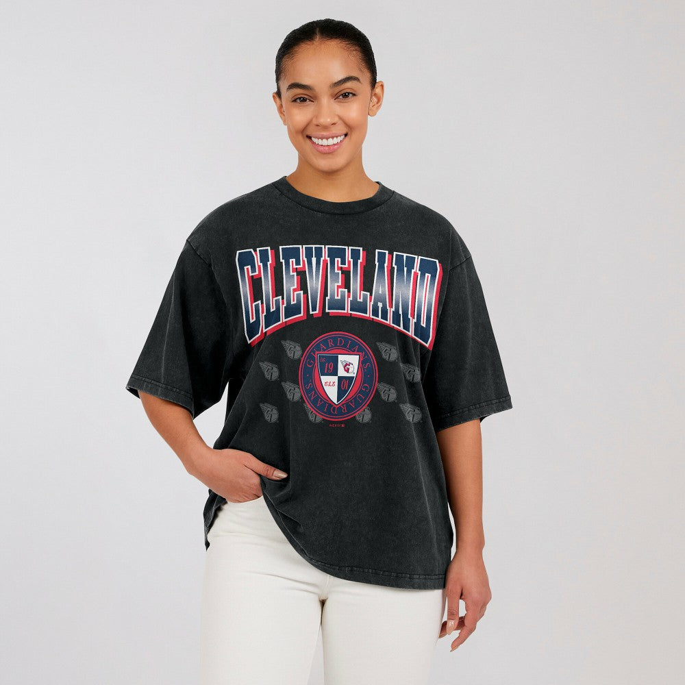 Cleveland Guardians WEAR by Erin Andrews Women's Oversized Boyfriend T-Shirt - MLB