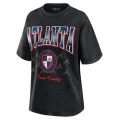 Atlanta Braves WEAR by Erin Andrews Women's Oversized Boyfriend T-Shirt - MLB