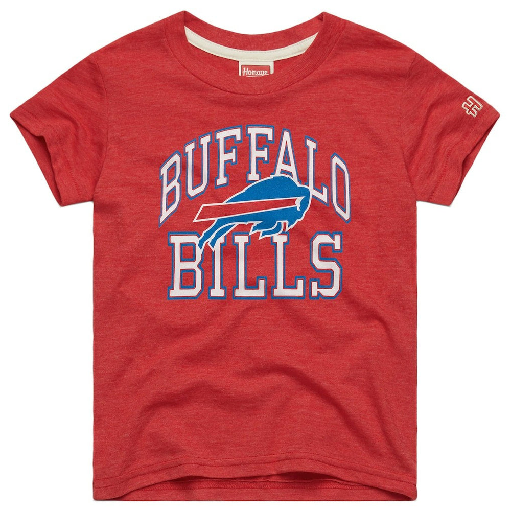 Buffalo Bills Homage Youth Arch Tri-Blend T-Shirt Red | NFL