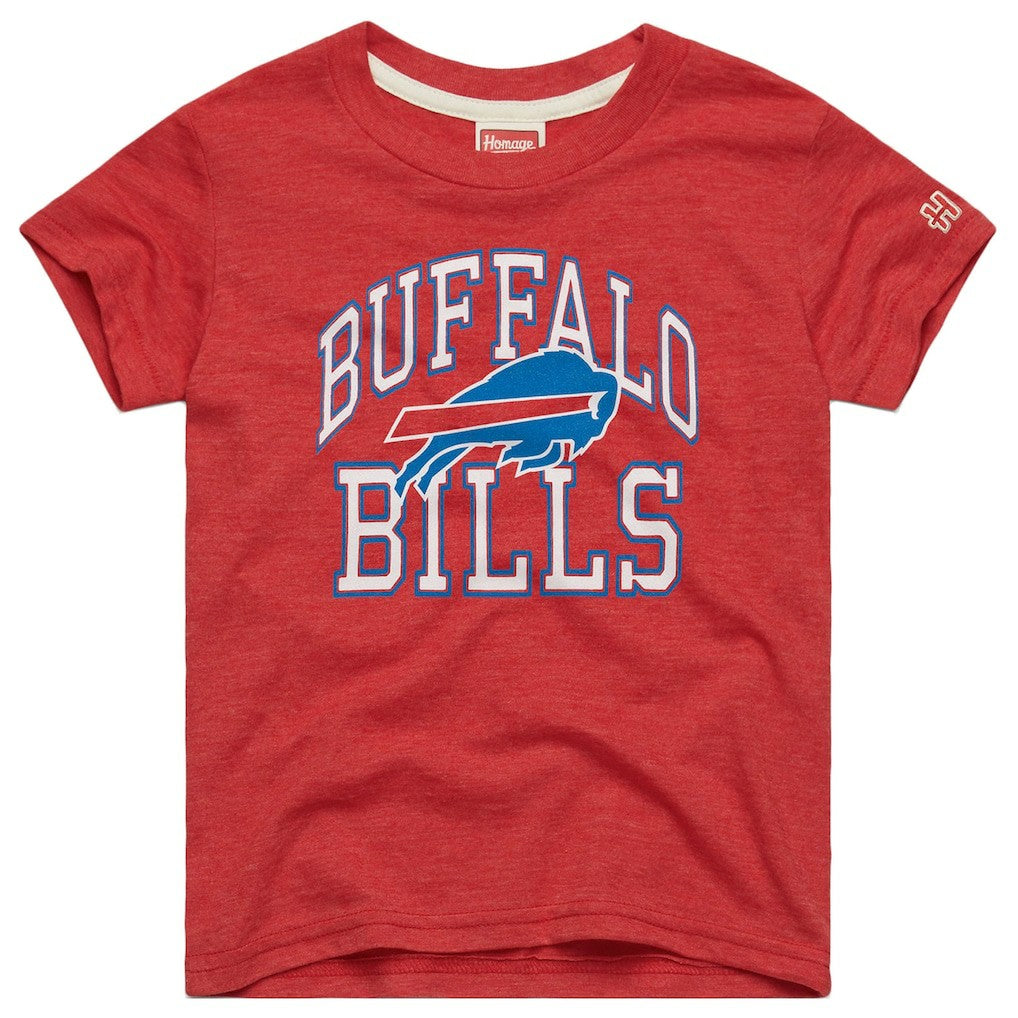 Buffalo Bills Homage Youth Arch Tri-Blend T-Shirt Red | NFL