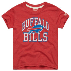 Buffalo Bills Homage Youth Arch Tri-Blend T-Shirt Red | NFL