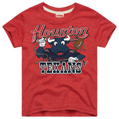 Houston Texans Homage Youth Toro Lasso Tri-Blend T-Shirt Red | NFL