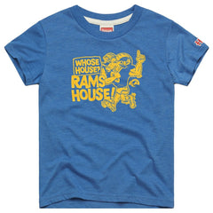 Los Angeles Rams Homage Youth Whose House Mascot Tri-Blend T-Shirt Royal | NFL