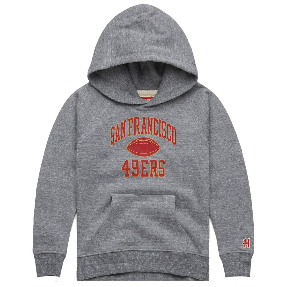 San Francisco 49ers Homage Youth Gridiron Tri-Blend Hoodie Gray | NFL